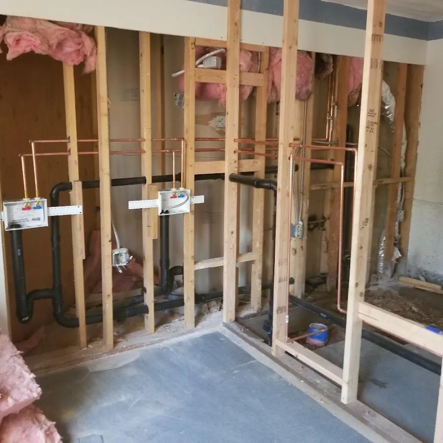 Copper pipe rough-in and plumbing installation in Waupun